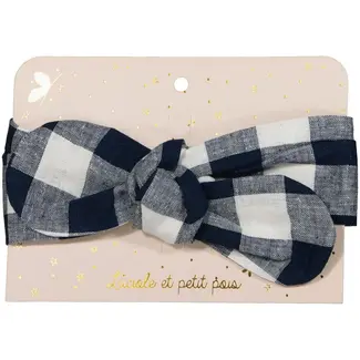 LUCIOLE ET PETIT POIS BANDEAU MINI - CARREAUX MARINE