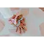 LUCIOLE ET PETIT POIS ÉLASTIQUE "CHOUCHOU" DOUBLE GAZE ROSE OCRE
