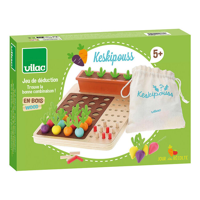 VILAC JEU CODE SECRET EN BOIS - KESKIPOUSS - JOUR DE RÉCOLTE