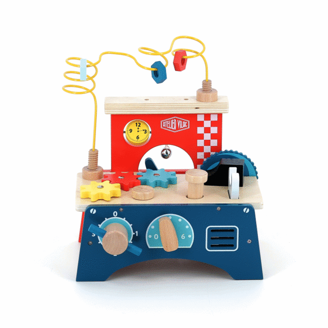 VILAC JEU D'EVEIL EN BOIS - ÉTABLI MULTI-ACTIVITÉ