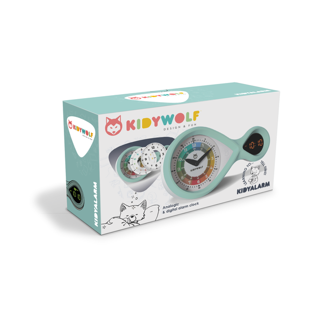 KIDYWOLF RÉVEIL D'APPRENTISSAGE ÉVOLUTIF "KIDYALARM" VERT