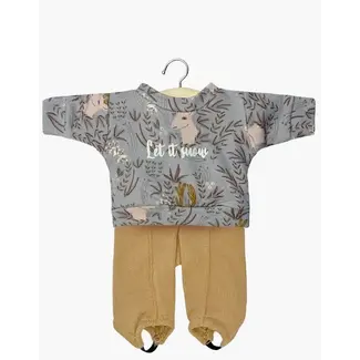 MINIKANE TENUE GORDIS - ENSEMBLE "JEAN-CLAUDE" LET IT SNOW ELAPHE ET FUSEAU CAMEL