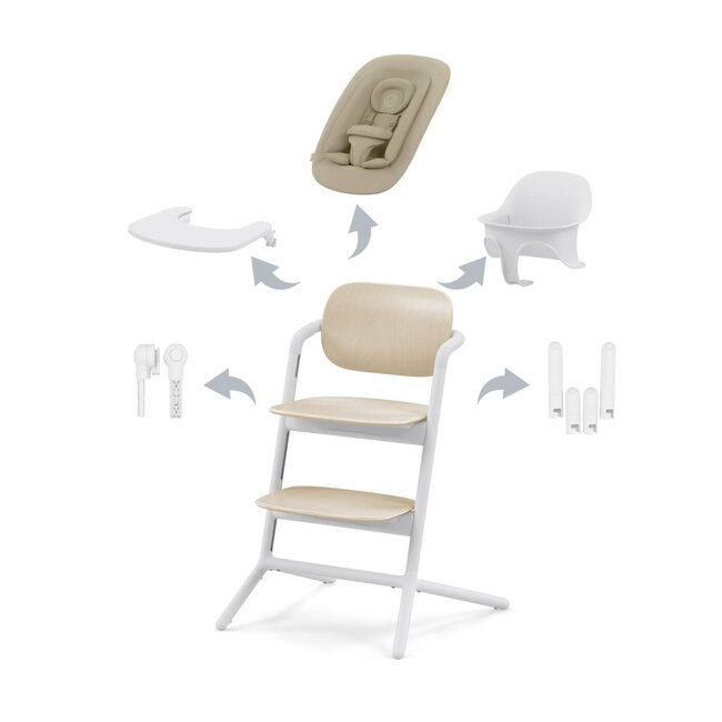 CYBEX CHAISE HAUTE LEMO 4 en 1 SAND WHITE