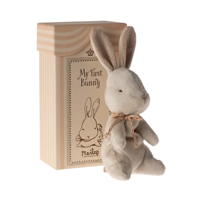 MAILEG PELUCHE LAPIN "MY FIRST BUNNY" 18CM - OFF WHITE
