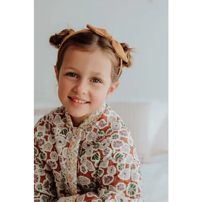 LUCIOLE ET PETIT POIS SERRE-TÊTE - NOEUD GAZE AMBRE