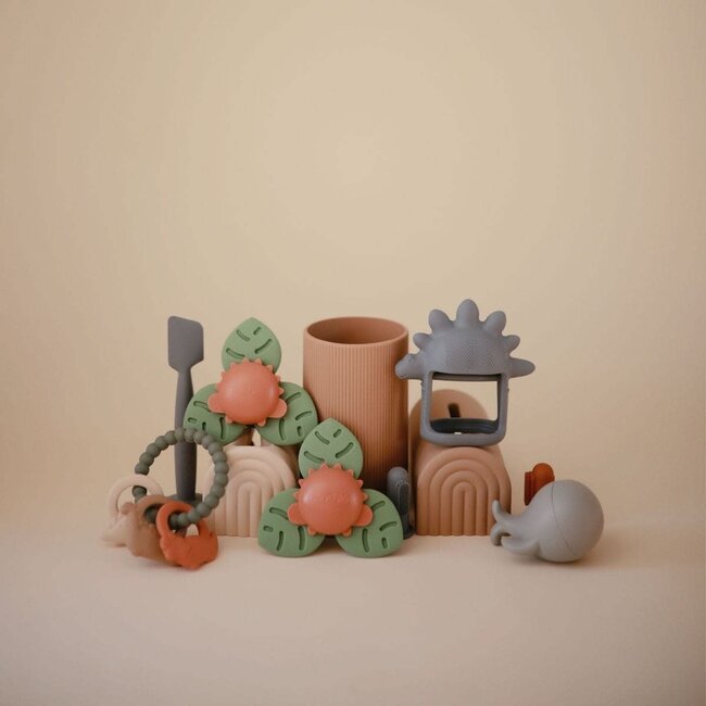 MUSHIE JOUET À VENTOUSE - FEUILLES TOURNANTES DINO