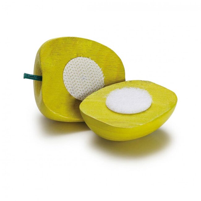 ERZI POMME VERTE EN BOIS A COUPER