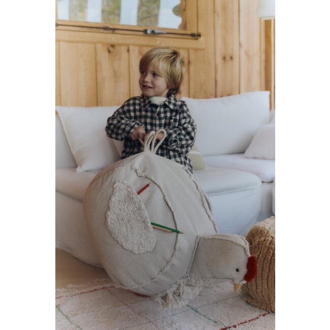 LORENA CANALS POUF FORME POULE "CHICKEN"