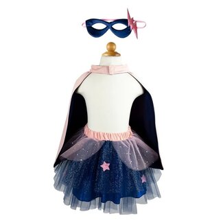 GREAT PRETENDERS DÉGUISEMENT - SET SUPER-HEROÏNE JUPE CAPE ET MASQUE MARINE 4-6ANS