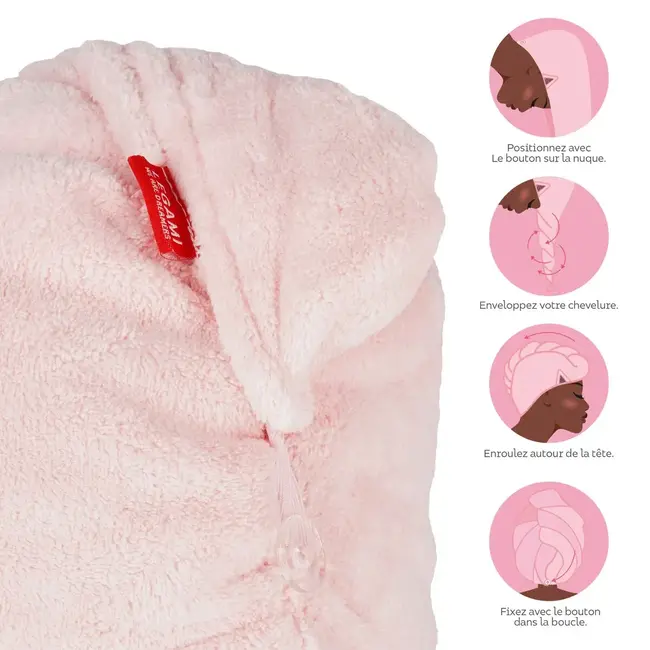 LEGAMI SERVIETTE TURBAN CHEVEUX - CHAT KITTY LOVE MY HAIR