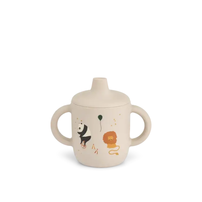 LIEWOOD TASSE SILICONE AVEC BEC "NEIL" CIRCUS SANDY