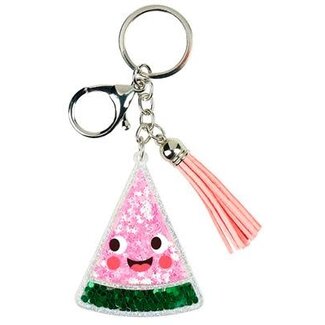PORTE-CLEF PERLES & POMPONS - PASTÈQUE