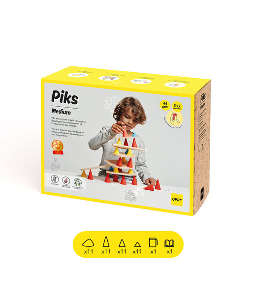 OPPI PIKS - KIT MEDIUM (33 CÔNES + 11 PLANCHETTES)
