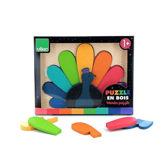 VILAC PUZZLE ENCASTREMENT EN VOLUME PAON - ANDY WESTFACE