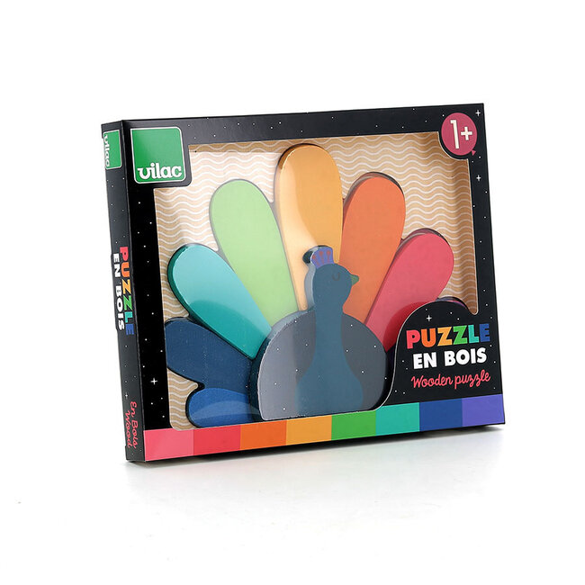 VILAC PUZZLE ENCASTREMENT EN VOLUME PAON - ANDY WESTFACE