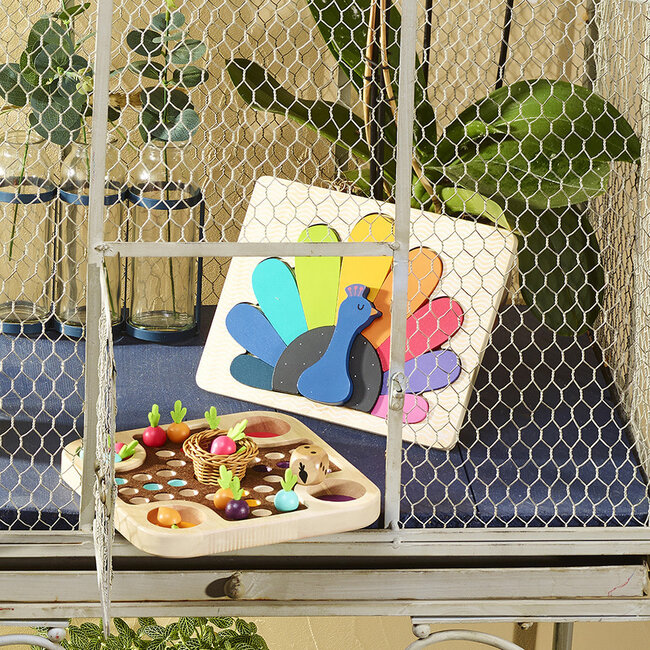 VILAC PUZZLE ENCASTREMENT EN VOLUME PAON - ANDY WESTFACE