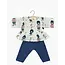 MINIKANE TENUE BABIES - ENSEMBLE OPHÉLIA LEGGING JADE BLEU NAVY