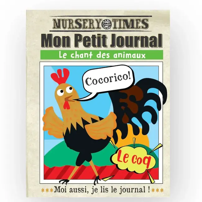 CRINKLY MON PETIT JOURNAL TISSU CRINKLY - CHANT DES ANIMAUX +3MOIS