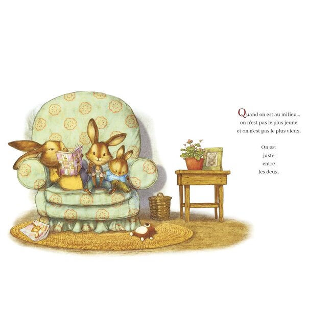 L'ÉCOLE DES LOISIRS LIVRE - QUAND ON EST AU MILIEU