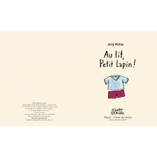 L'ÉCOLE DES LOISIRS LIVRE - AU LIT PETIT LAPIN ! - MUHLE JORG