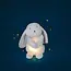 MOULIN ROTY PELUCHE LUMINEUSE LAPIN 29CM - PUCE & PILOU