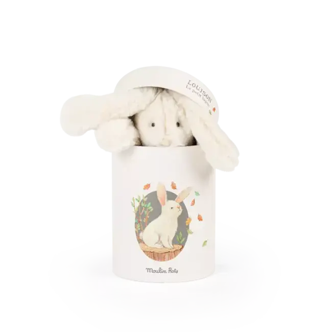 MOULIN ROTY PELUCHE BOITE CADEAU LAPIN 28CM - ARTHUR & LOUISON