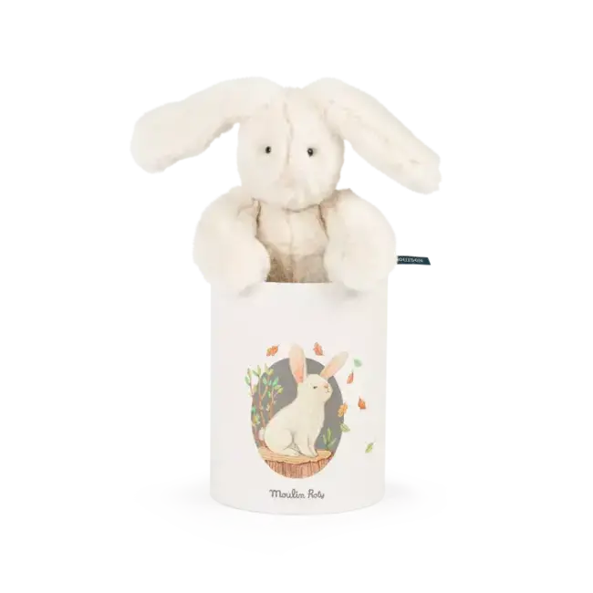 MOULIN ROTY PELUCHE BOITE CADEAU LAPIN 28CM - ARTHUR & LOUISON