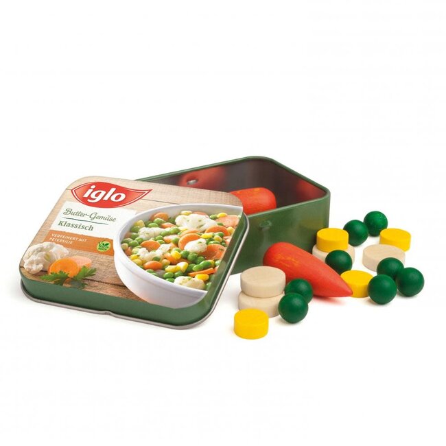 ERZI MELANGE DE LEGUMES DANS LEUR BOITE EN METAL