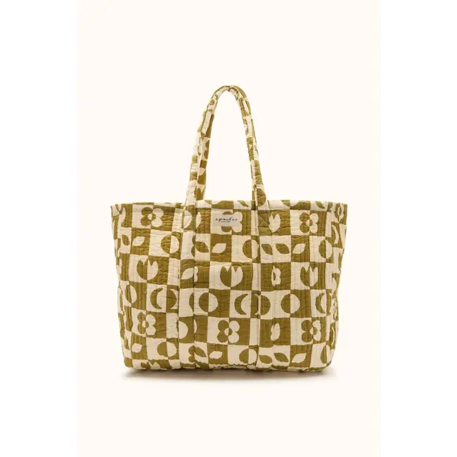 APACHES DAMIER TOBACCO - GRAND SAC CABAS APACHES SAMBA