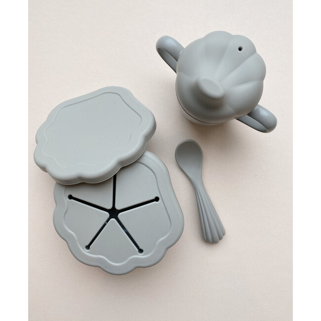 KONGES SLOJD COFFRET COQUILLAGE TASSE - CUILLÈRE - BOITE À GOUTER - LIGHT BLUE