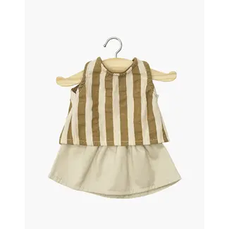 MINIKANE TENUE GORDIS ENSEMBLE RÉJANE & JUPE RAYURE ZÉPHIR BEIGE
