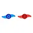 LEGAMI 2 ACCESSOIRES DE RAYON DE VELO LUMINEUX - ROUGE ET BLEU
