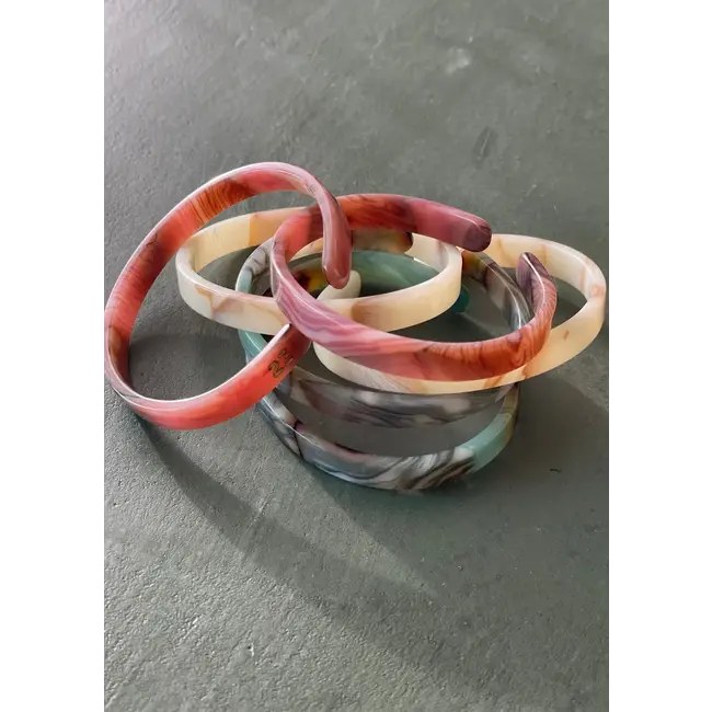 23 DEGRES BRACELET JONC ACÉTATE FIN - ROSE