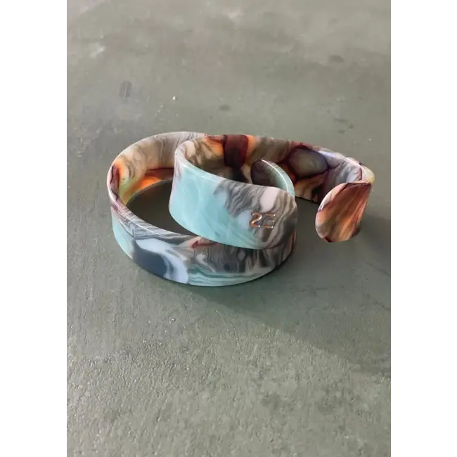 23 DEGRES BRACELET JONC ACÉTATE LARGE - VERT