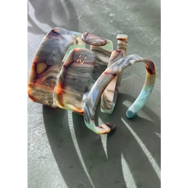 23 DEGRES BRACELET JONC ACÉTATE LARGE - VERT