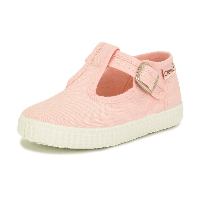 CIENTA CHAUSSURES EN TOILE AVEC BOUCLE PRESSION ROSE TENDRE ROSA