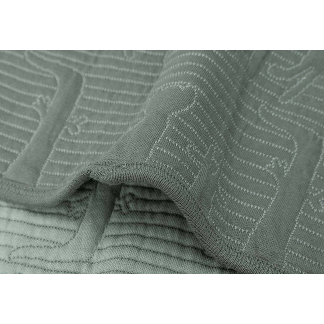 JOLLEIN COUVERTURE MATELASSÉE 75X100CM - JUNGLE JAMBO ASH GREEN / LAUREL