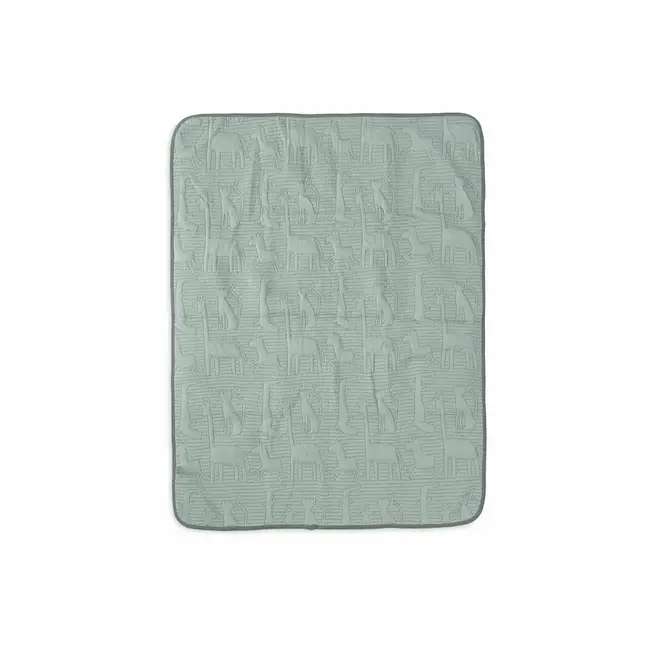 JOLLEIN COUVERTURE MATELASSÉE 75X100CM - JUNGLE JAMBO ASH GREEN / LAUREL