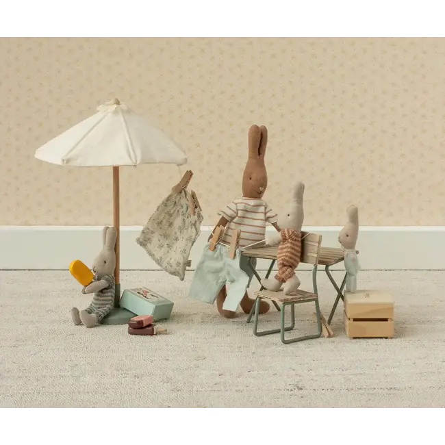 MAILEG PARASOL MINIATURE BOIS ÉCRU POUR SOURIS MAILEG