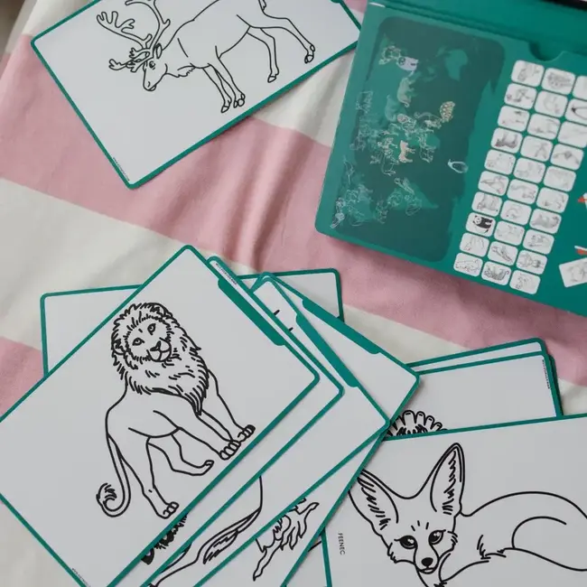 KIDYWOLF TABLETTE À DESSIN LCD KIDYDRAW-MINI - ANIMAUX DU MONDE