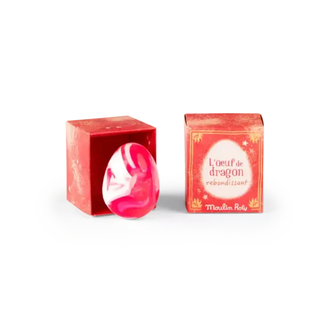 MOULIN ROTY OEUF DE DRAGON REBONDISSANT ROSE - LES PETITES MERVEILLES