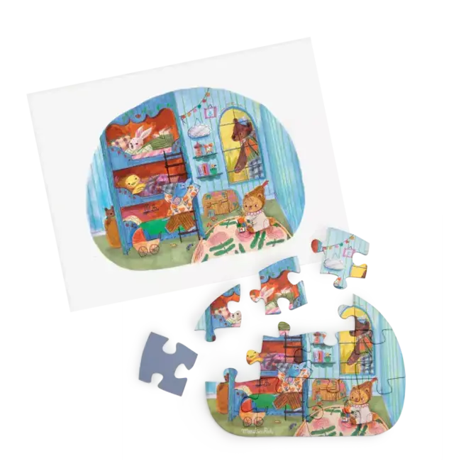 MOULIN ROTY 4 MINI PUZZLES DES REPAS 4X12PCS - LES MINOUCHKAS