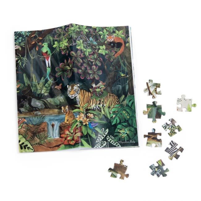 MOULIN ROTY PUZZLE DANS LA FORÊT TROPICALE 350PCS - TOUT AUTOUR DU MONDE