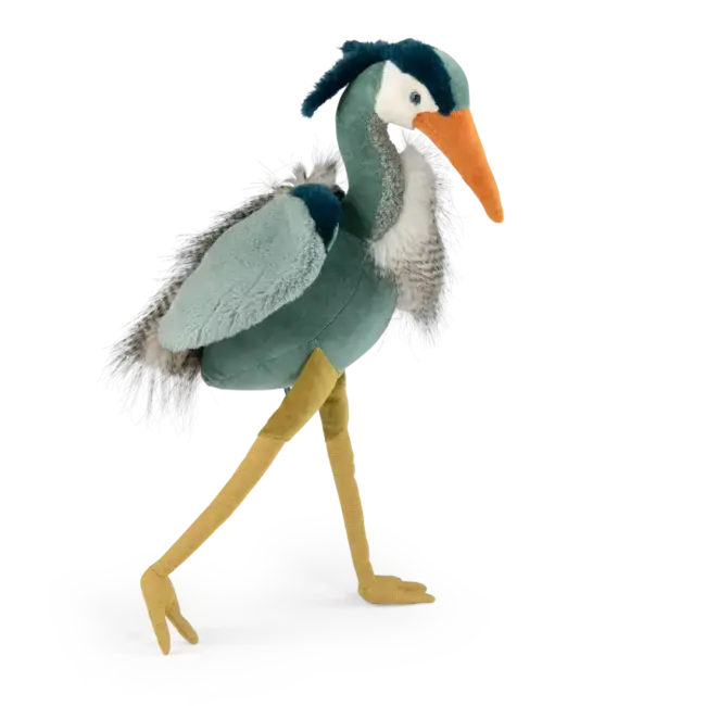 MOULIN ROTY PELUCHE HÉRON 59CM - TOUT AUTOUR DU MONDE