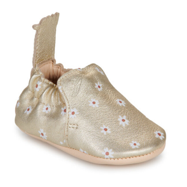 EASY PEASY CHAUSSON CUIR SOUPLE "BLUMOO / BLUBLU" MARGUERITE OR