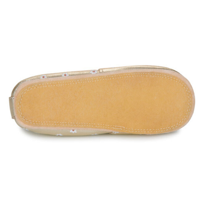 EASY PEASY CHAUSSON CUIR SOUPLE "BLUMOO / BLUBLU" MARGUERITE OR