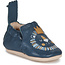 EASY PEASY CHAUSSON CUIR SOUPLE "BLUMOO / BLUBLU" LION DENIM