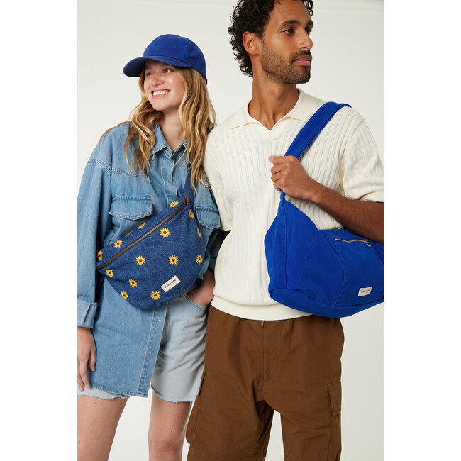 RIVE DROITE SAC BANANE RIVE DROITE "CUSTINE XL" BRODERIE TOURNESOL DENIM JOY&LOVE25