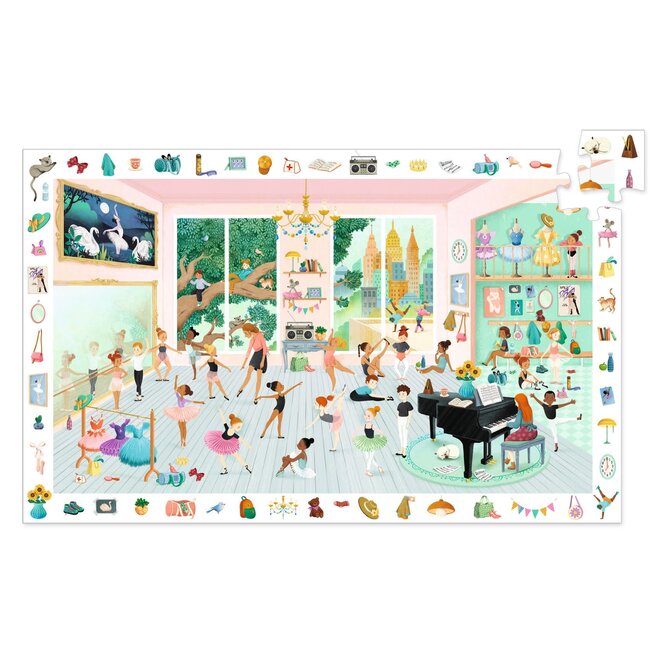 DJECO PUZZLE D'OBSERVATION 100PCS - L'ÉCOLE DE DANSE