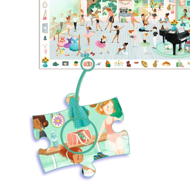 DJECO PUZZLE D'OBSERVATION 100PCS - L'ÉCOLE DE DANSE